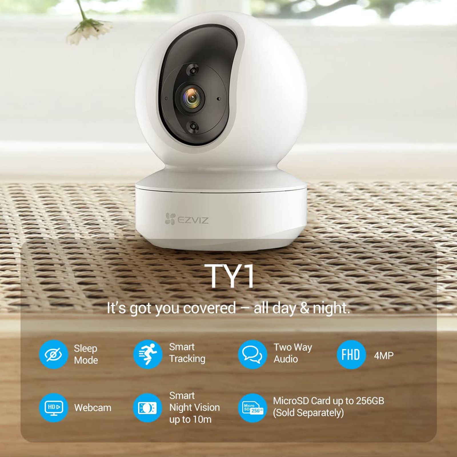 EZVIZ TY1 Dome CCTV Security Camera (Sleep Mode, CS-TY1-C0-8B4WF White) EZVIZ TY1 Dome CCTV Security Camera (Sleep Mode, CS-TY1-C0-8B4WF White)_2