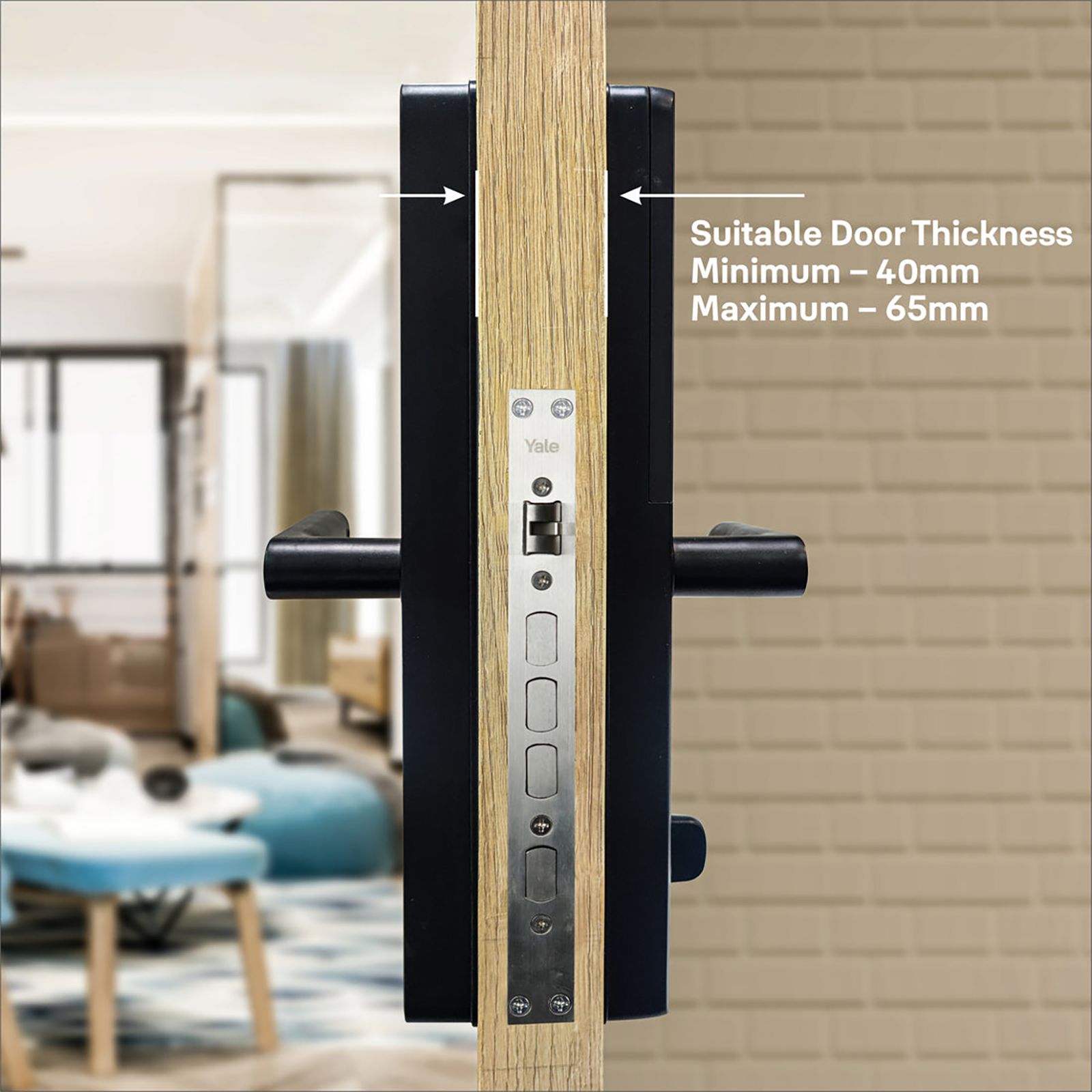 Yale Smart Locks For Private Space (Smart Keypad, YDME 100 NxT, Black)_13