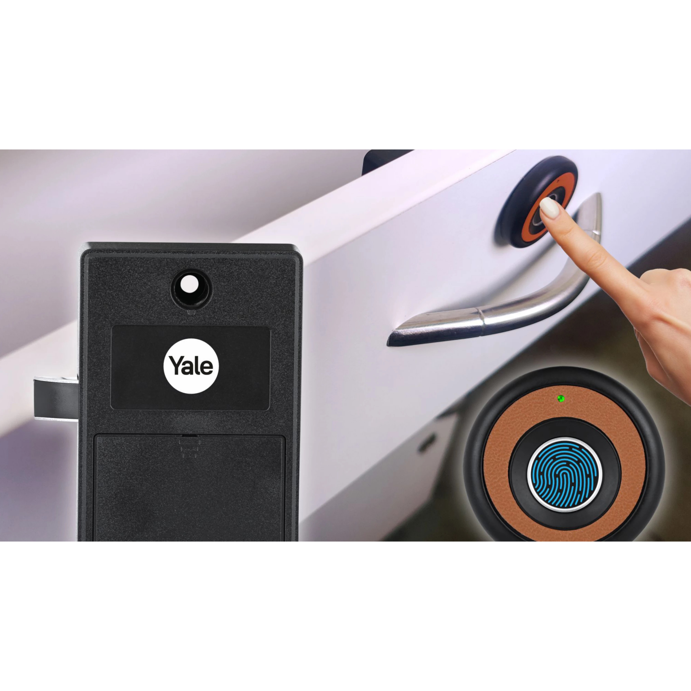 Yale Smart Locks (Power Bank Support, YLDRPB- BR, Brown)_3