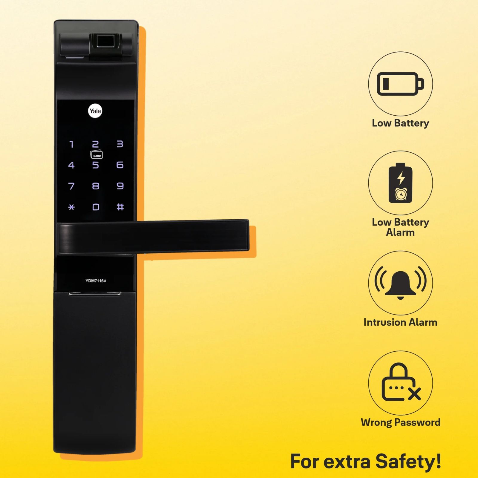 Yale YDM 7116A Digital Smart Lock (Low Battery Alert, Matt Black) Yale YDM 7116A Digital Smart Lock (Low Battery Alert, Matt Black)_10