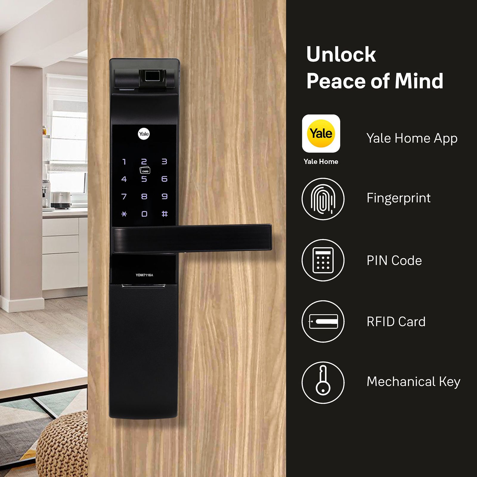 Yale YDM 7116A Digital Smart Lock (Low Battery Alert, Matt Black) Yale YDM 7116A Digital Smart Lock (Low Battery Alert, Matt Black)_18
