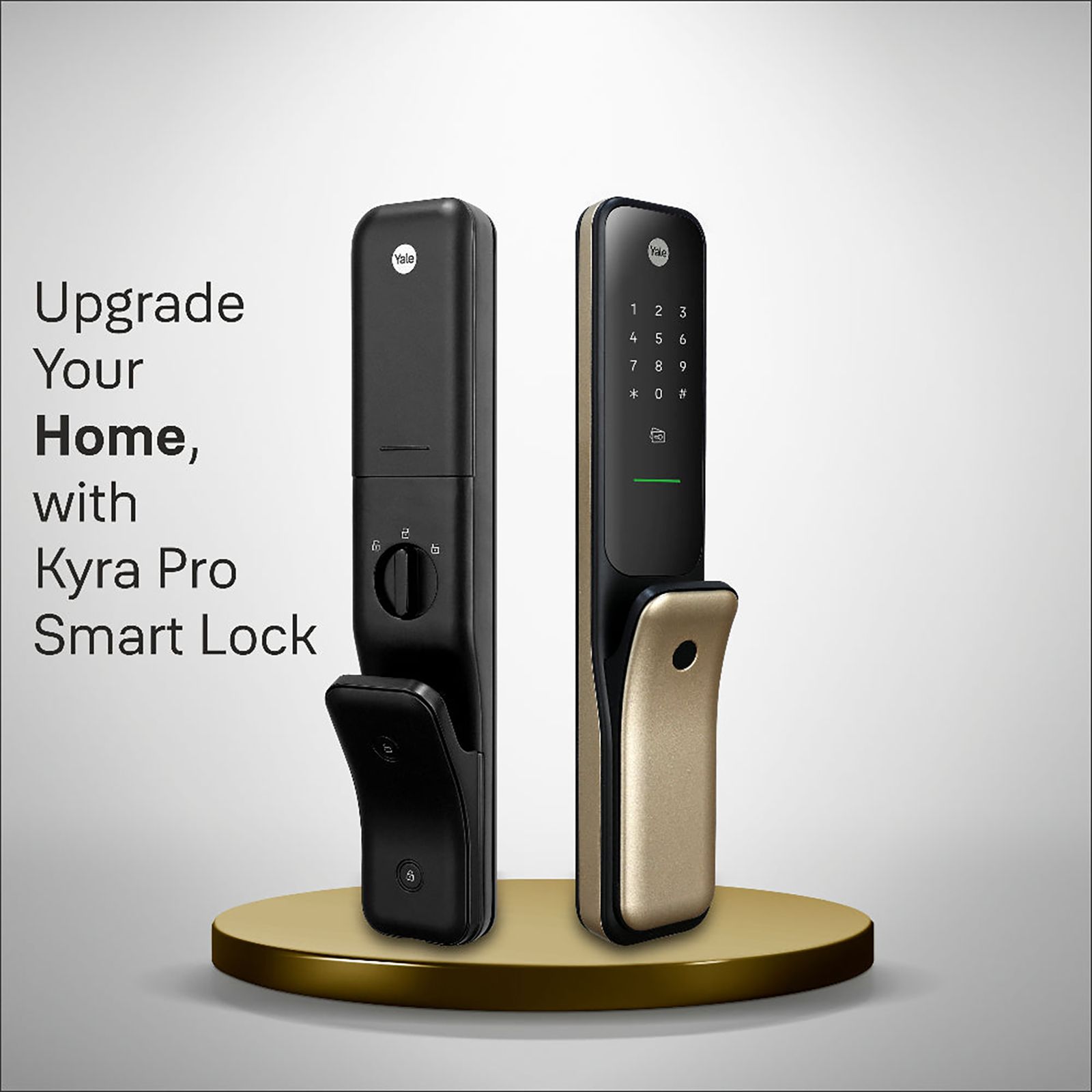 Yale Kyra Pro Digital Smart Lock (Multiple Access Options, YKYRAPRO-CG, Champagne Gold)_11