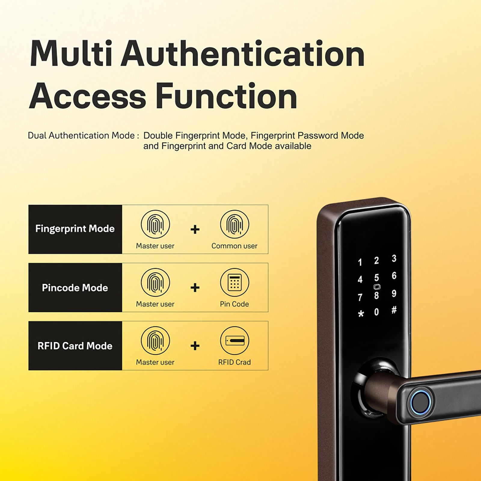 Yale YDME50NxT Digital Smart Lock (Strong Locking Bolts, Brown)_8