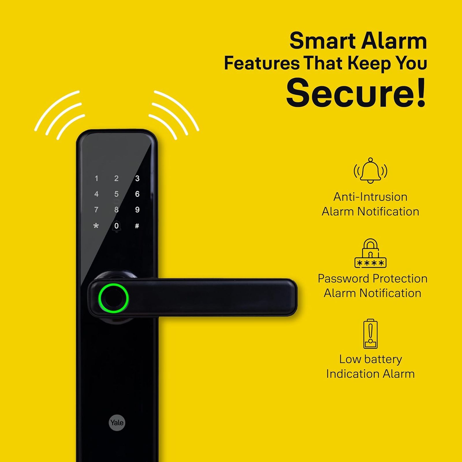 Yale YDME50NxT Digital Smart Lock (Strong Locking Bolts, Brown)_4