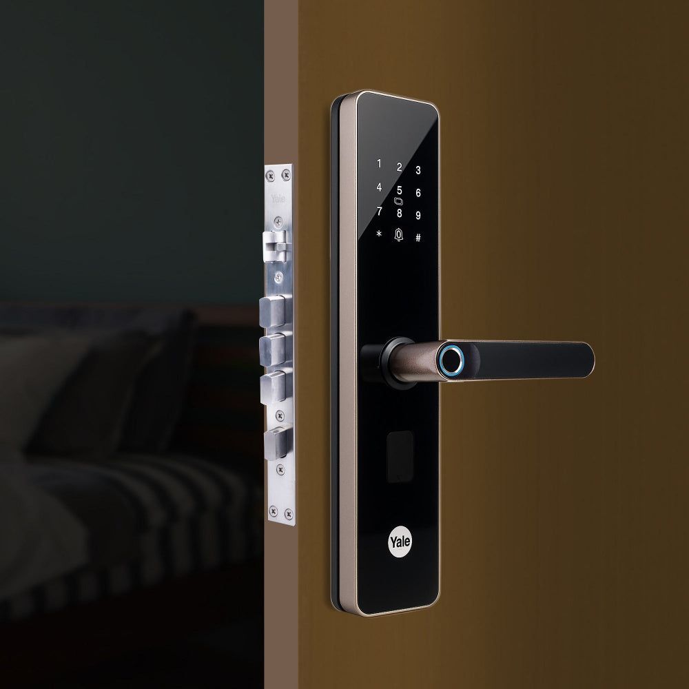 Yale YDME100NxT Digital Smart Lock (Strong Locking Bolts, Brown)_8