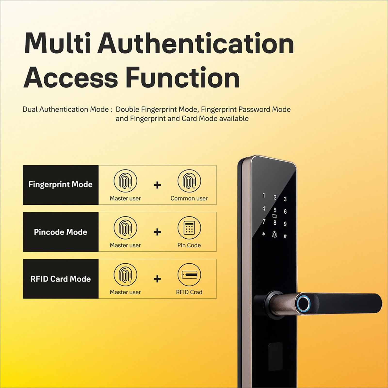 Yale YDME100NxT Digital Smart Lock (Strong Locking Bolts, Brown)_12