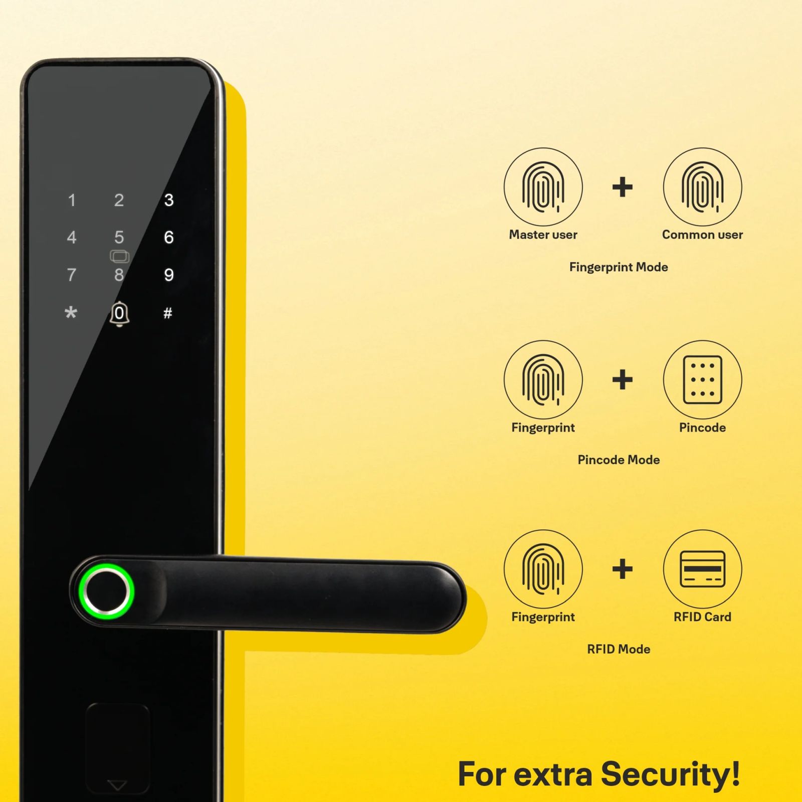 Yale YDME100NxT Digital Smart Lock (Strong Locking Bolts, Brown)_3