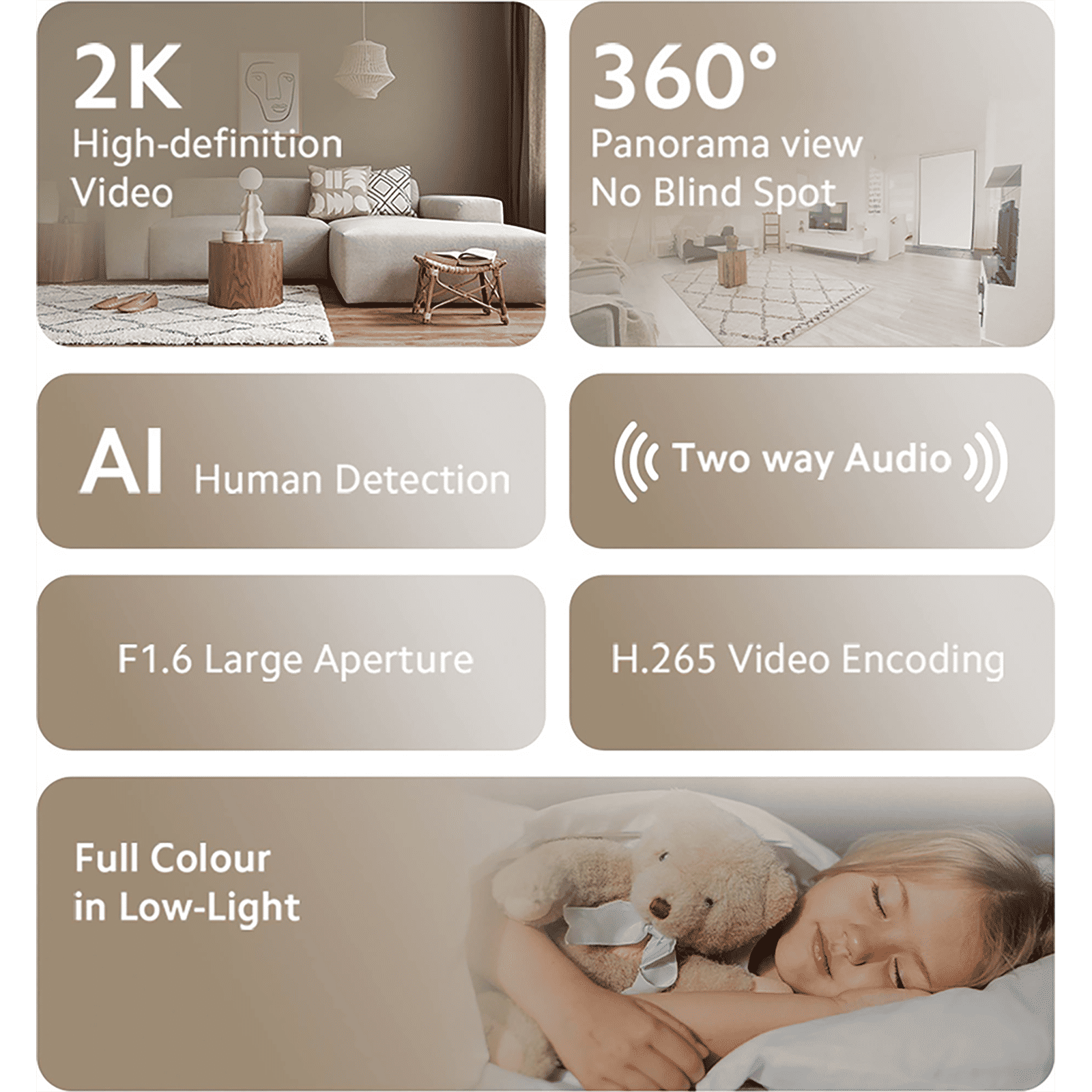 Xiaomi 2K HD WiFi Dome CCTV Security Camera (AI Powered Motion Detection, MJSXJ18CM, White)_2