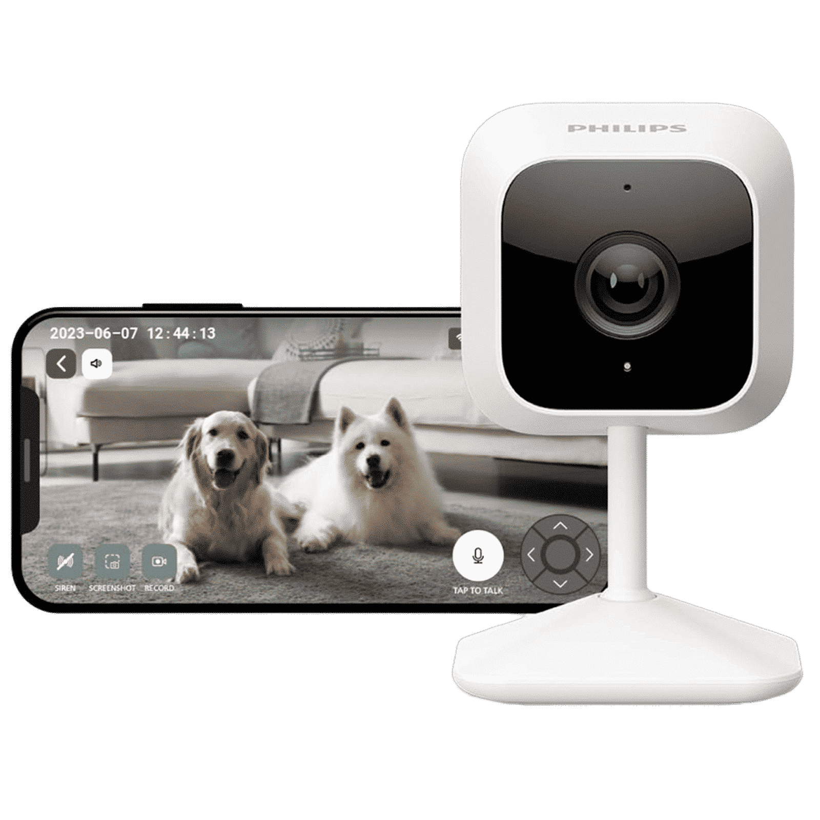 PHILIPS 1000 Series Wifi Fixed 3D CCTV Security Camera (Night Vision, HSP1000, White) PHILIPS 1000 Series Wifi Fixed 3D CCTV Security Camera (Night Vision, HSP1000, White)_1