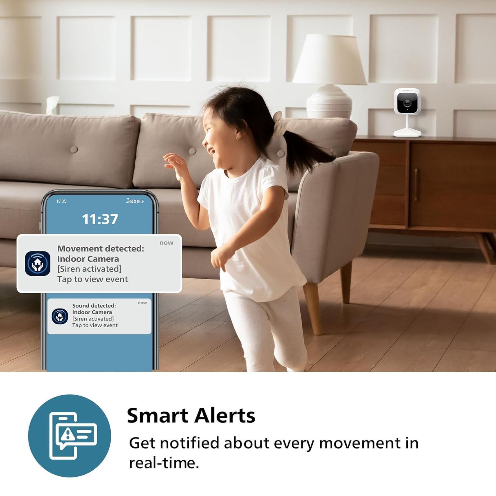 PHILIPS 1000 Series Wifi Fixed 3D CCTV Security Camera (Night Vision, HSP1000, White) PHILIPS 1000 Series Wifi Fixed 3D CCTV Security Camera (Night Vision, HSP1000, White)_9