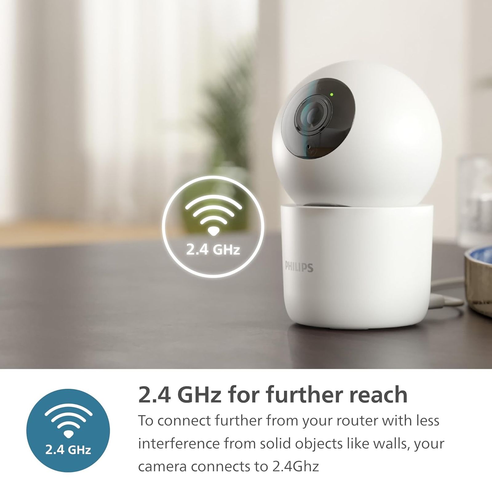PHILIPS 3000 Series 360 Degree WiFi CCTV Security Camera (Pan Tilt Zoom, White)_5