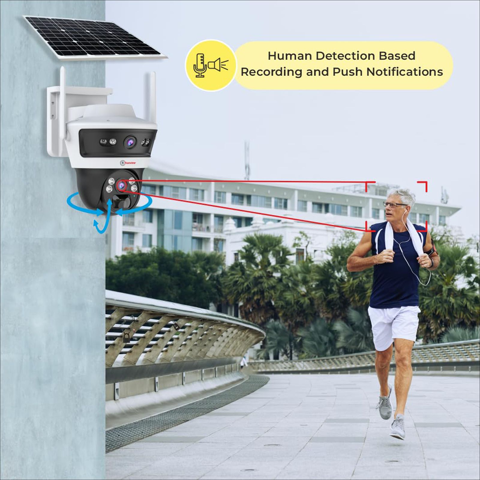 Trueview Solar Linkage 4G Dome CCTV Security Camera (Solar Powered, T18200, White)_5