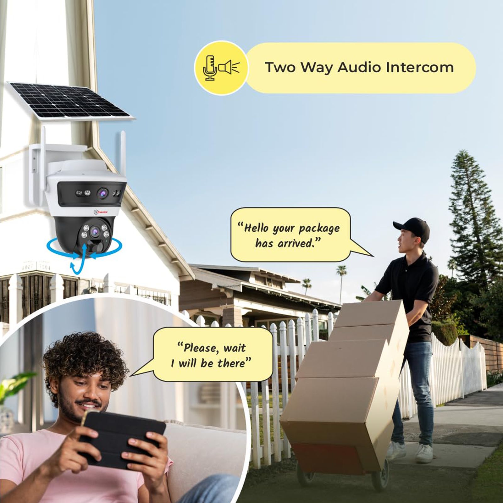 Trueview Solar Linkage 4G Dome CCTV Security Camera (Solar Powered, T18200, White)_6