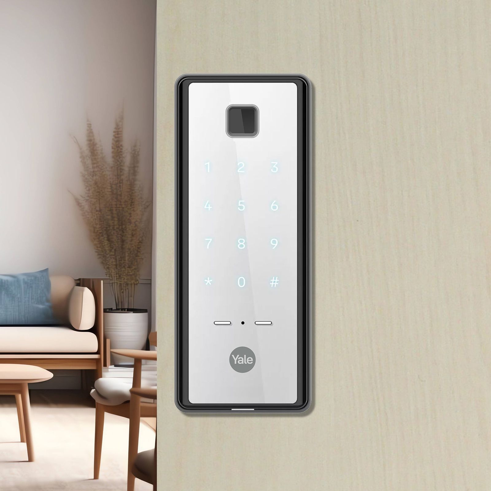 Yale Reflecta Digital Lock (PIN and Fingerprint Access, YREFB, Mirror Finish)_12