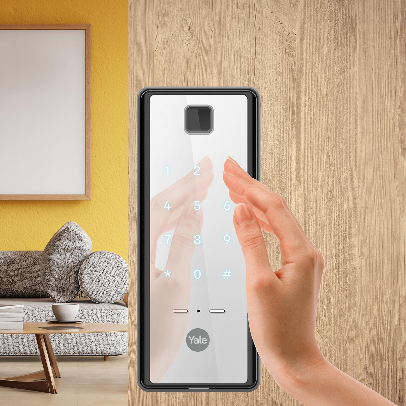 Yale Reflecta Digital Lock (PIN and Fingerprint Access, YREFB, Mirror Finish)_13