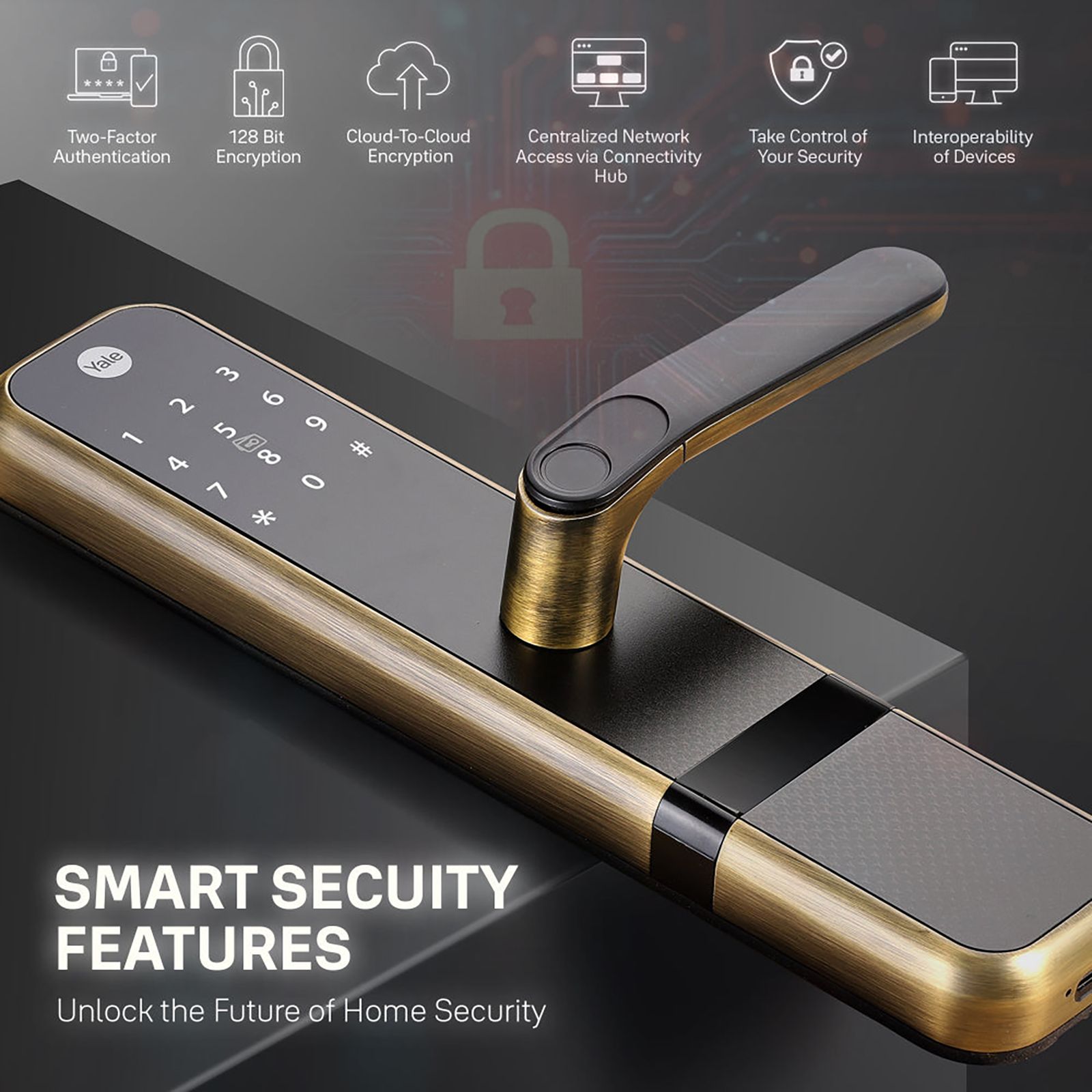 Yale Zuri Digital Lock (Fingerprint, PIN, RFID & Manual Key Access, YZuri/AB, Antique Bronze) Yale Zuri Digital Lock (Fingerprint, PIN, RFID & Manual Key Access, YZuri/AB, Antique Bronze)_5