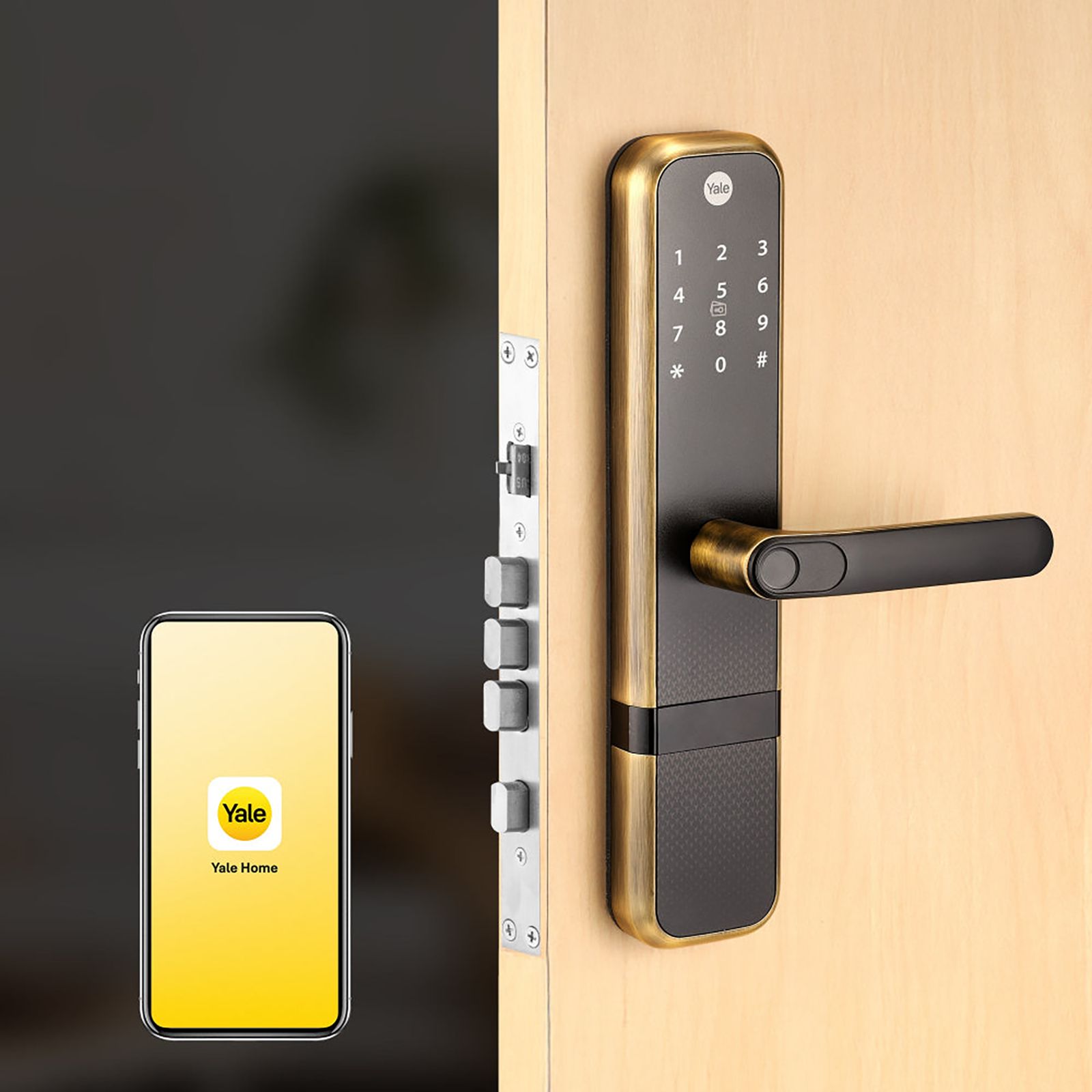 Yale Zuri Digital Lock (Fingerprint, PIN, RFID & Manual Key Access, YZuri/AB, Antique Bronze) Yale Zuri Digital Lock (Fingerprint, PIN, RFID & Manual Key Access, YZuri/AB, Antique Bronze)_2