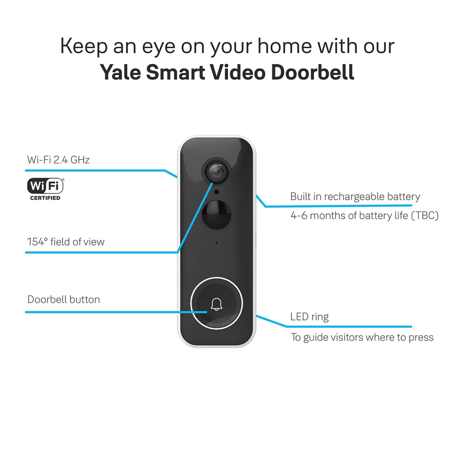 Yale Door Bell (1080p Full HD Image, SV-VDB-1A-W, Black) Yale Door Bell (1080p Full HD Image, SV-VDB-1A-W, Black)_16