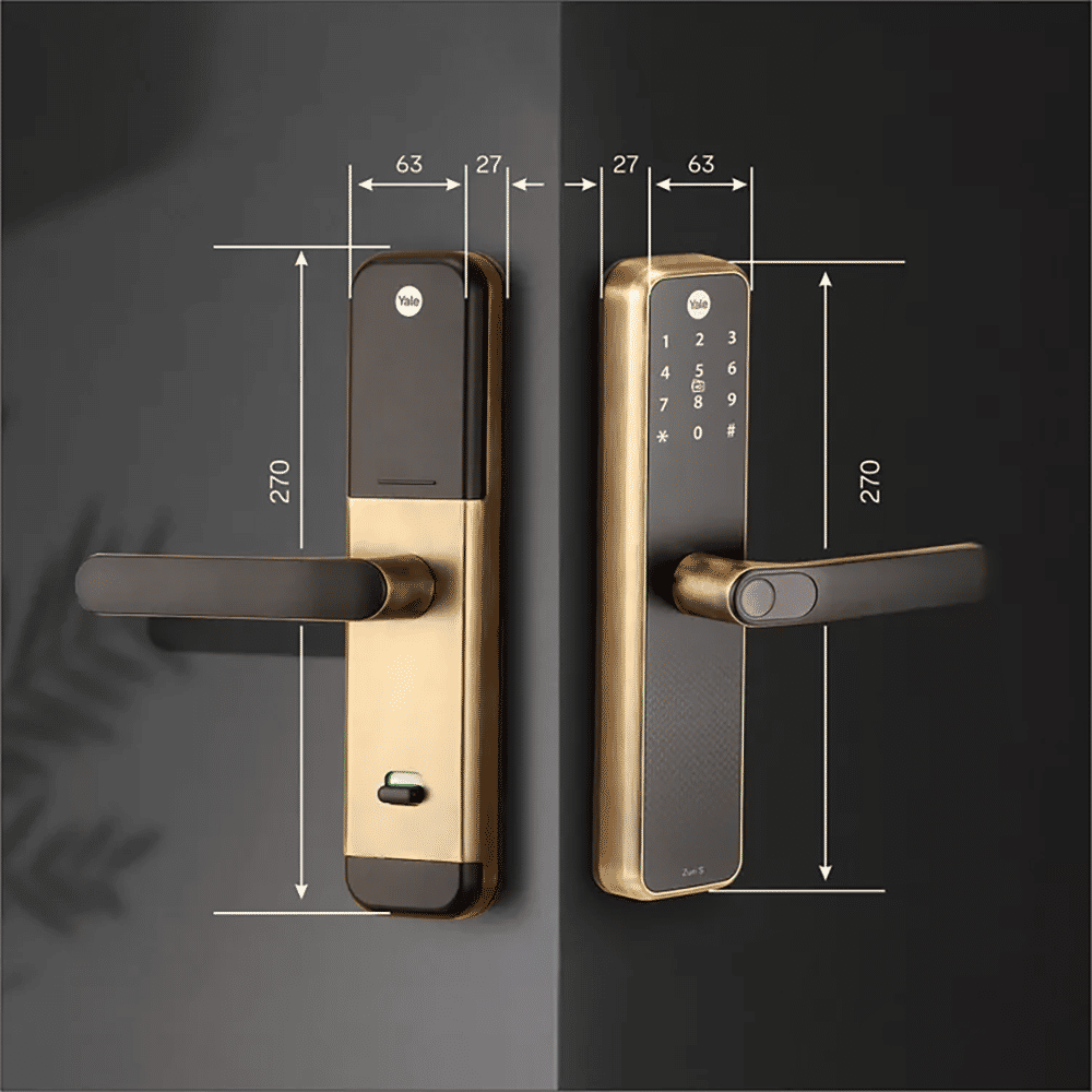 Yale Zuri S Digital Lock (Fingerprint, PIN, RFID & Manual Key Access, Antique Bronze)_9
