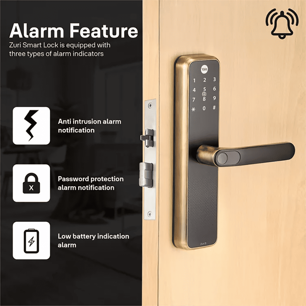 Yale Zuri S Digital Lock (Fingerprint, PIN, RFID & Manual Key Access, Antique Bronze)_10