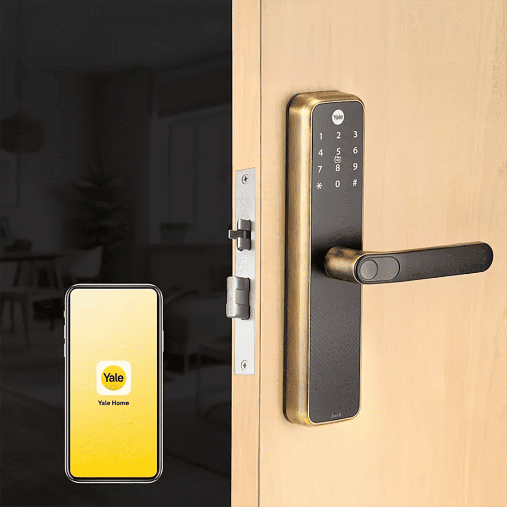 Yale Zuri S Digital Lock (Fingerprint, PIN, RFID & Manual Key Access, Antique Bronze)_2