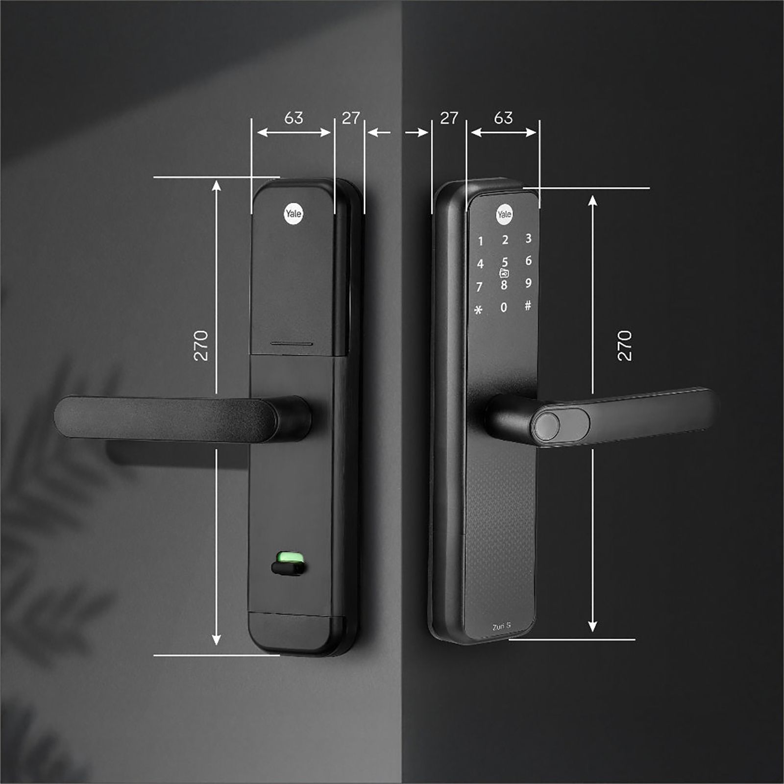 Yale Zuri S Digital Lock (Fingerprint, PIN, RFID & Manual Key Access, Black)_6