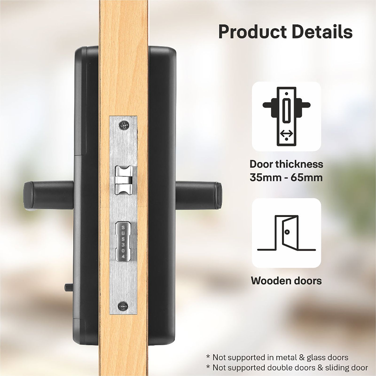 Yale Zuri S Digital Lock (Fingerprint, PIN, RFID & Manual Key Access, Black)_7