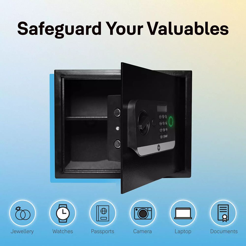 Yale Stellar 300 27 Litres Biometric Safety Locker (1 Shelf, Stellar 300/DB2, Black)_6