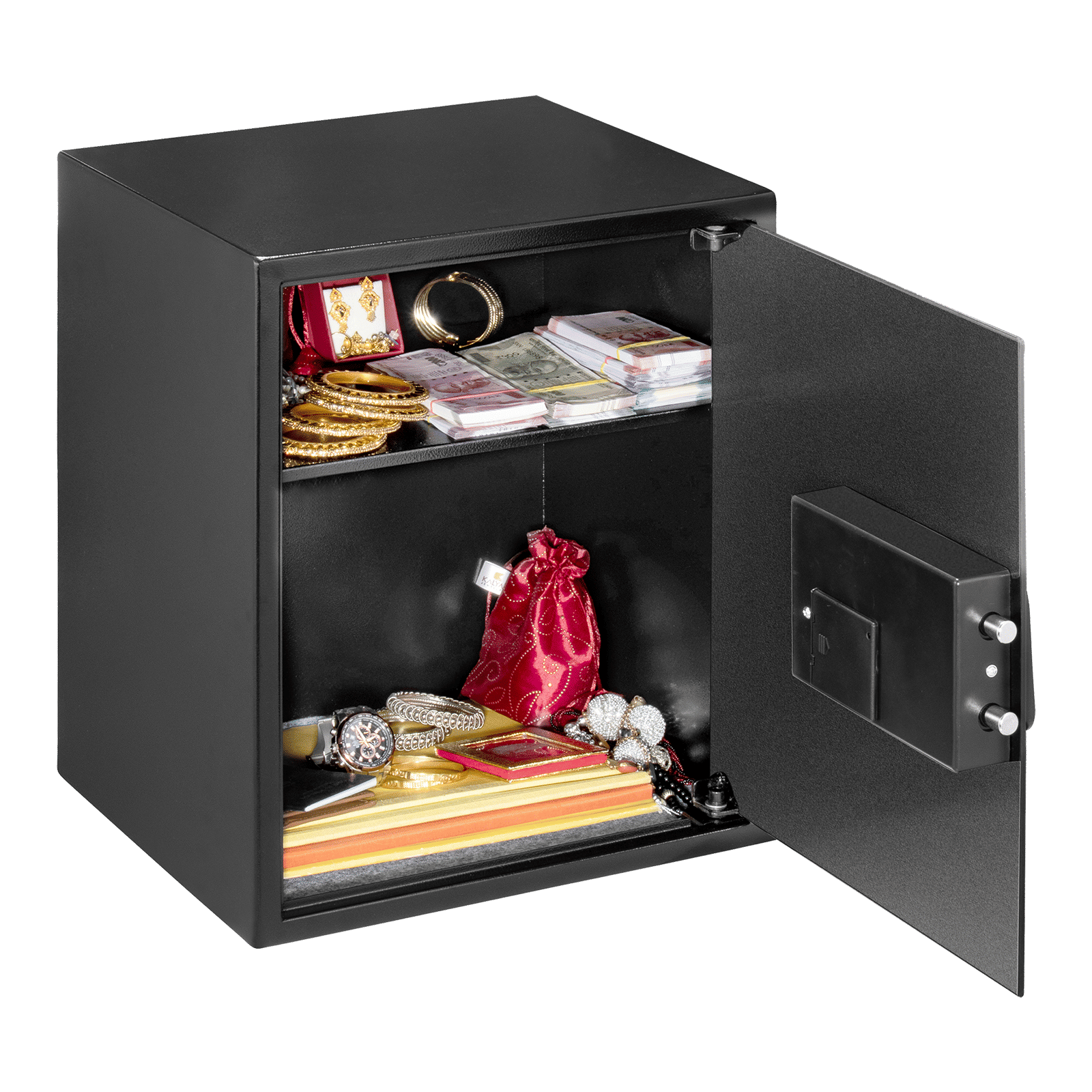 Yale Stellar 59 Litres Biometric Safety Locker (1 Shelf, Stellar-500/DB2, Black)_9