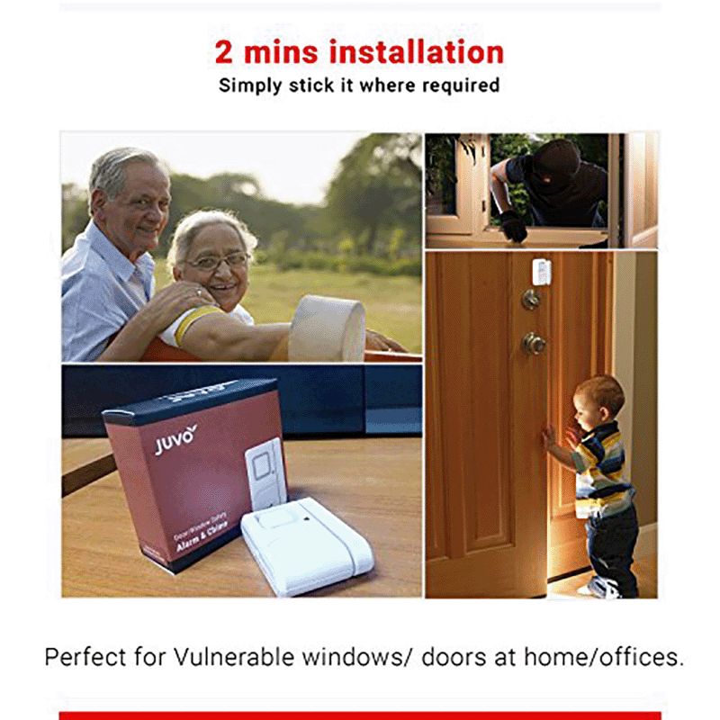Juvo Wireless Door and Window Alarm (HSB01, White) Juvo Wireless Door and Window Alarm (HSB01, White)_9