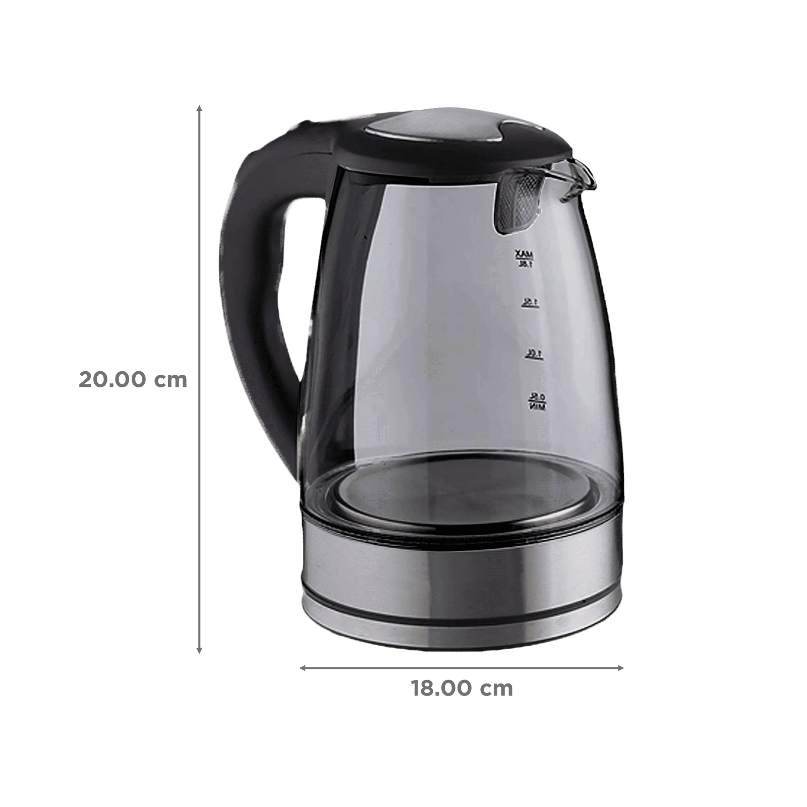 KENT Elegant 2000 Watt 1.8 Litre Electric Kettle with 360 Degree Rotation Base (Transparent) KENT Elegant 2000 Watt 1.8 Litre Electric Kettle with 360 Degree Rotation Base (Transparent)_2