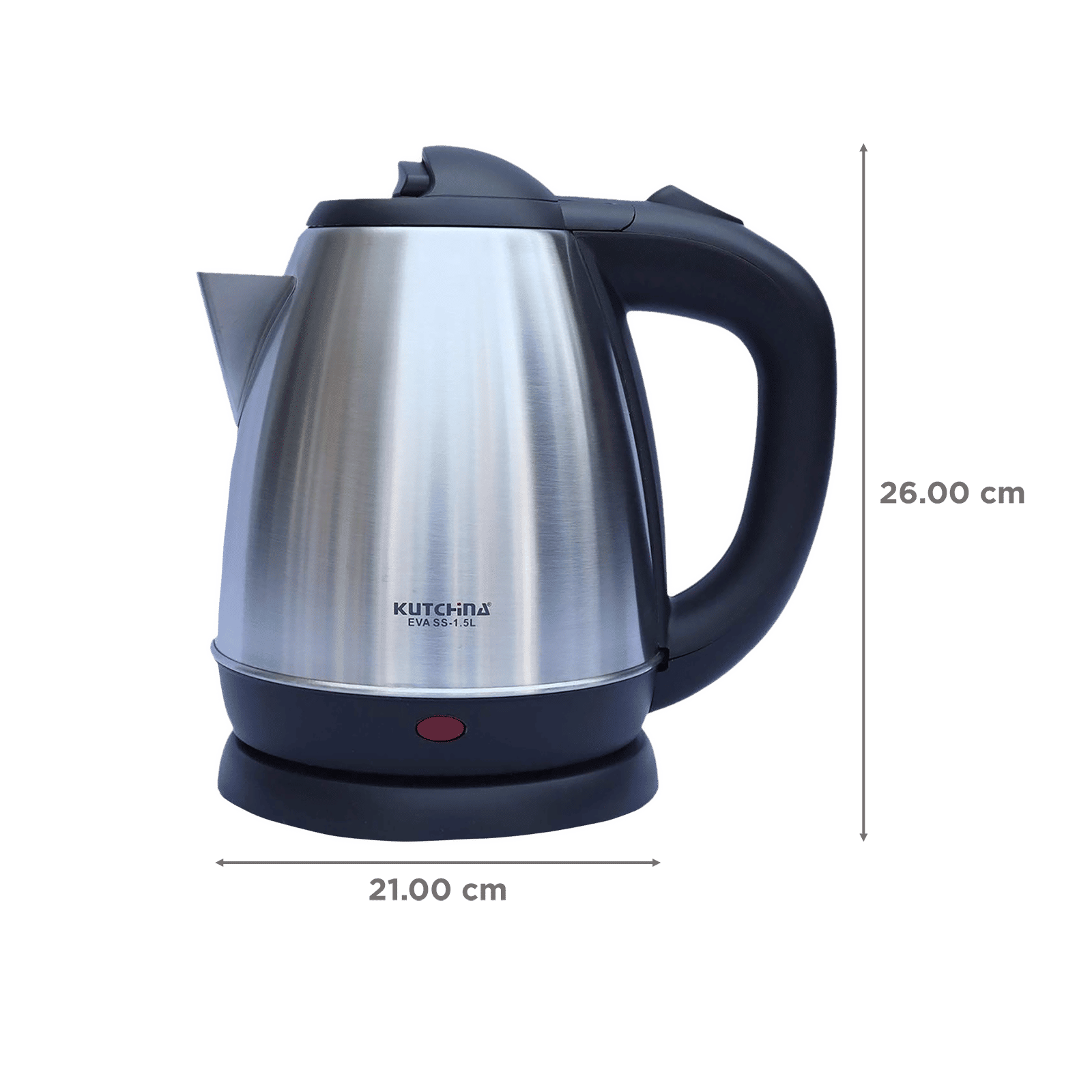 Kutchina Eva 1500 Watt 1.5 Litre Electric Kettle with Auto Shut Off (Silver)_2