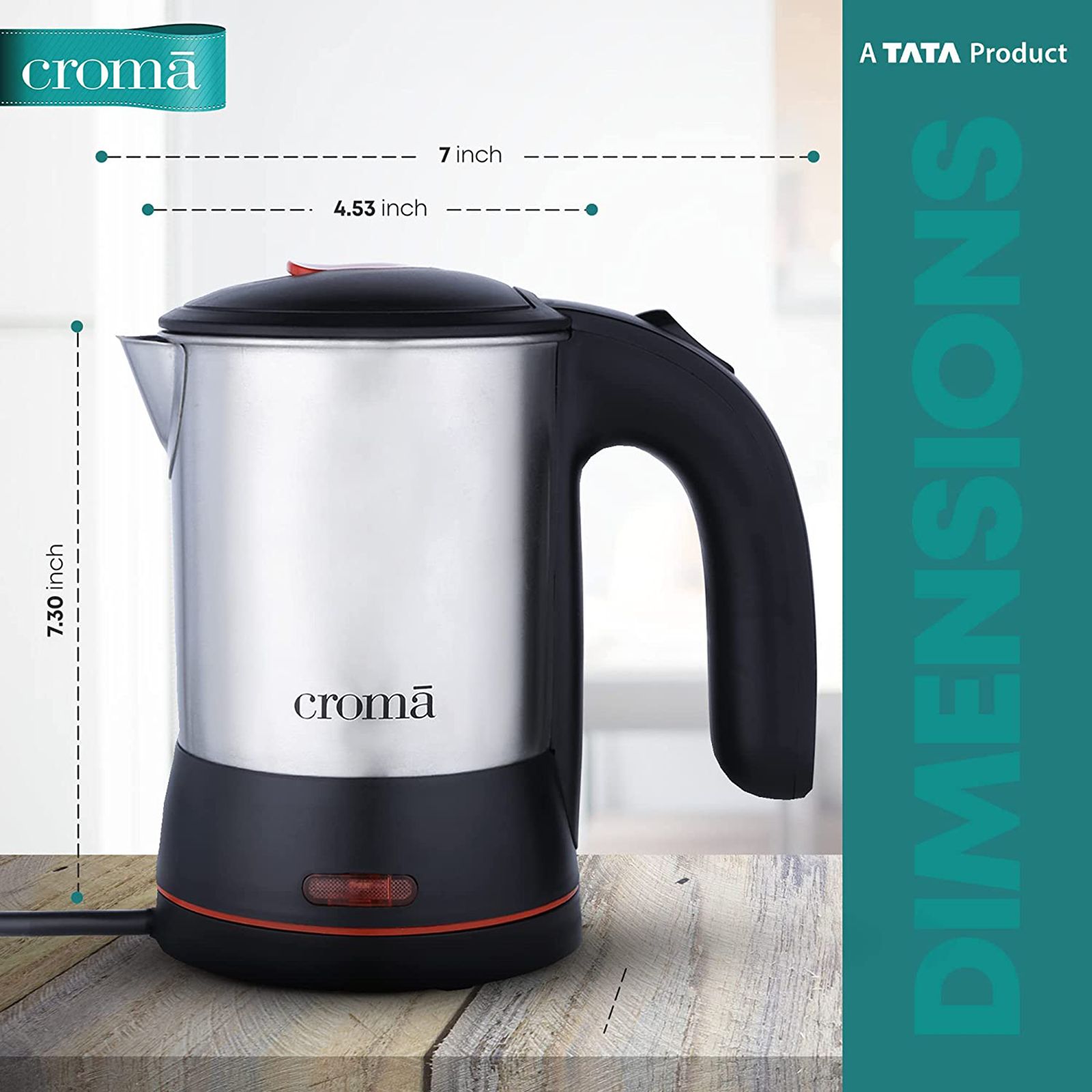Croma 950 Watt 0.5 Litre Electric Kettle with Auto Shut Off (Black) Croma 950 Watt 0.5 Litre Electric Kettle with Auto Shut Off (Black)_7