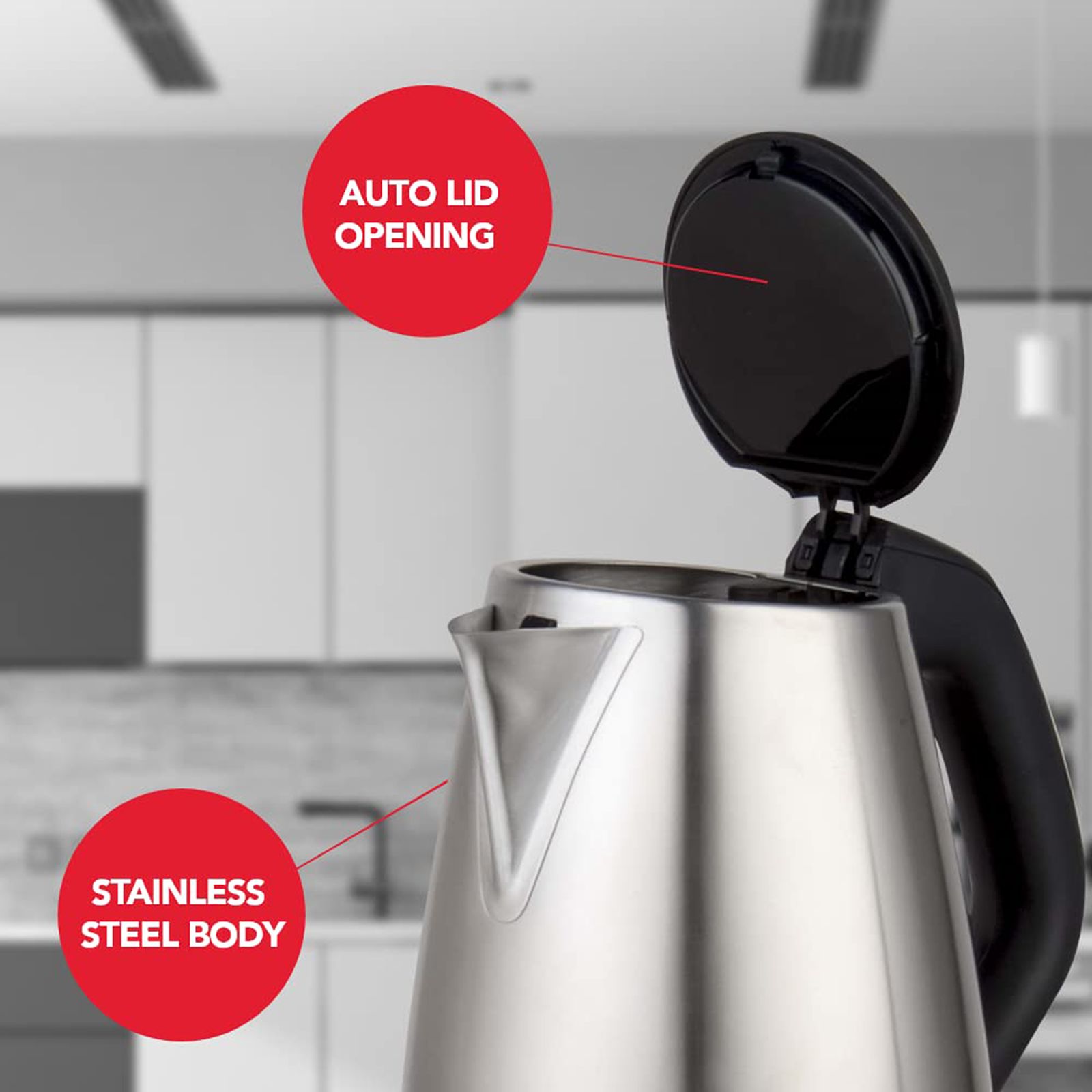 SHARP EKJ-18WN-S 2200 Watt 1.8 Litre Electric Kettle with Auto Shut Off (Silver)_11