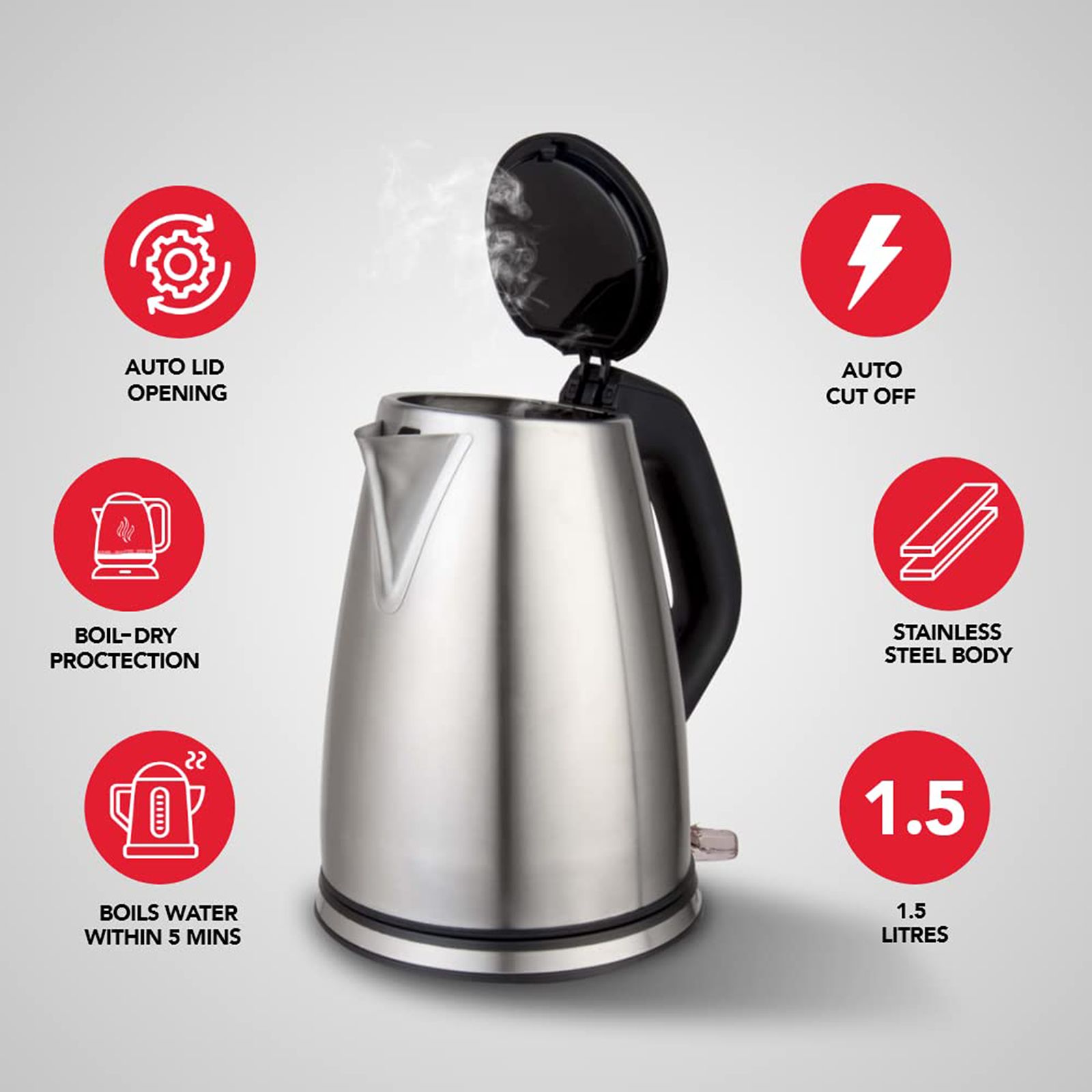 SHARP EKJ-18WN-S 2200 Watt 1.8 Litre Electric Kettle with Auto Shut Off (Silver)_13