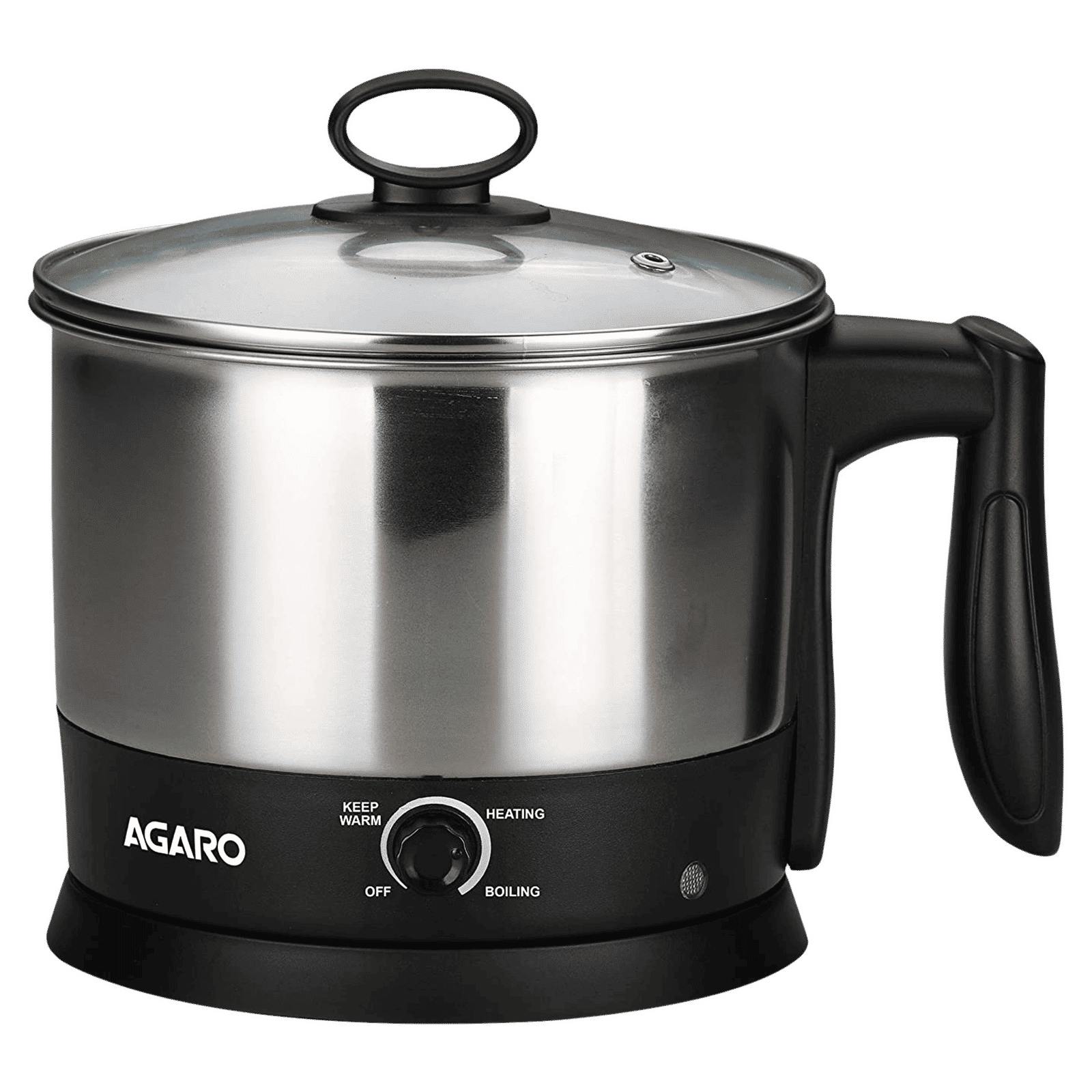 AGARO Esteem 600 Watt 1.2 Litre Multi Cook Electric Kettle with Rapid Boil Technology (Silver/Black) AGARO Esteem 600 Watt 1.2 Litre Multi Cook Electric Kettle with Rapid Boil Technology (Silver/Black)_1