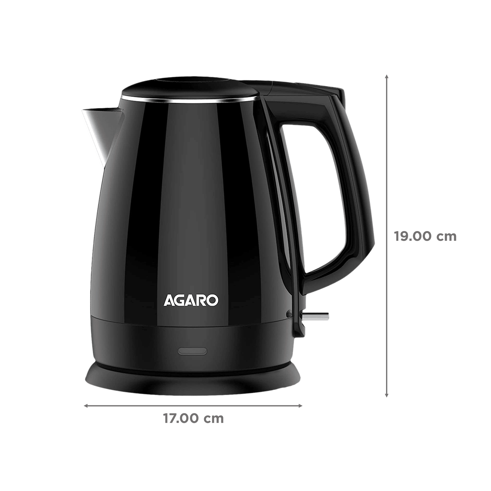 AGARO Royal 1500 Watt 1.5 Litre Electric Kettle with Auto Shut Off (Black)_2