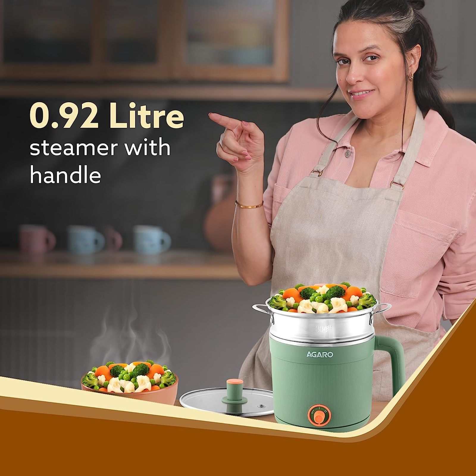 AGARO Regency 600 Watt 1.2 Litre Multi Cook Electric Kettle with Auto Shut Off (Green) AGARO Regency 600 Watt 1.2 Litre Multi Cook Electric Kettle with Auto Shut Off (Green)_11