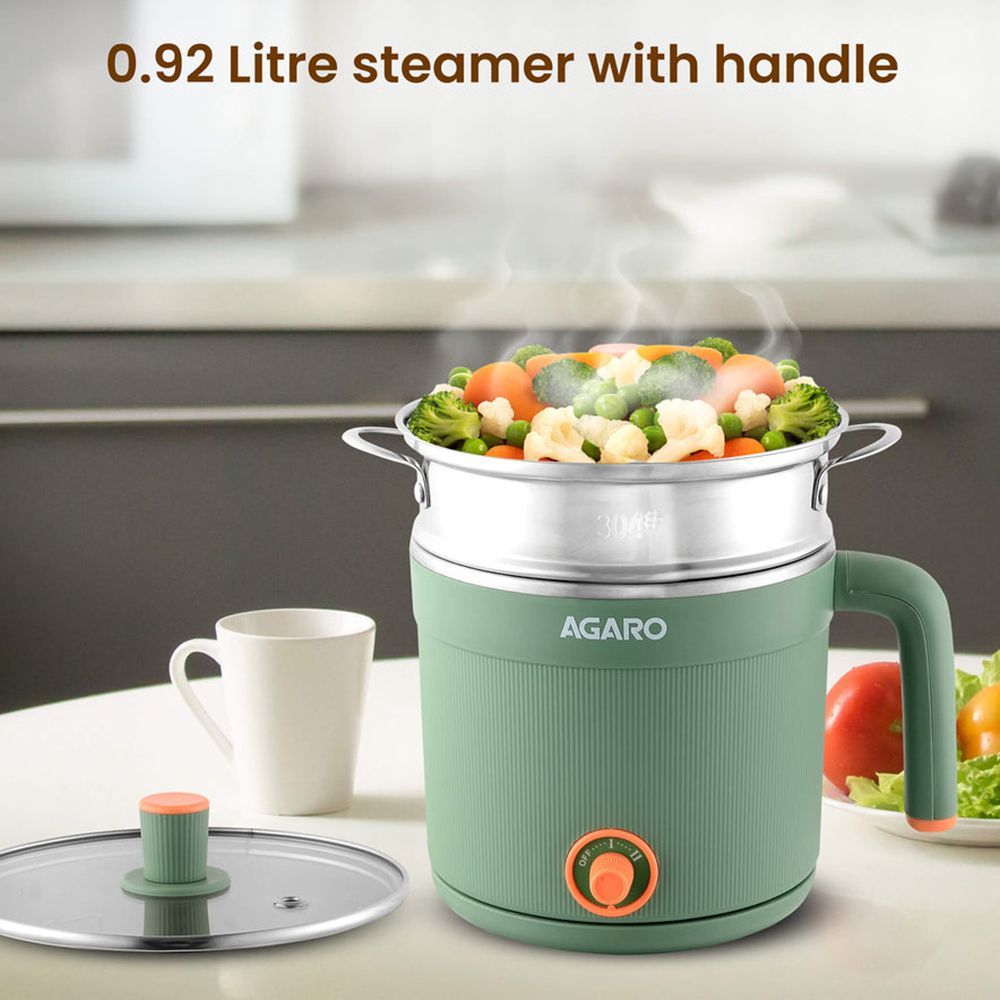 AGARO Regency 600 Watt 1.2 Litre Multi Cook Electric Kettle with Auto Shut Off (Green) AGARO Regency 600 Watt 1.2 Litre Multi Cook Electric Kettle with Auto Shut Off (Green)_15