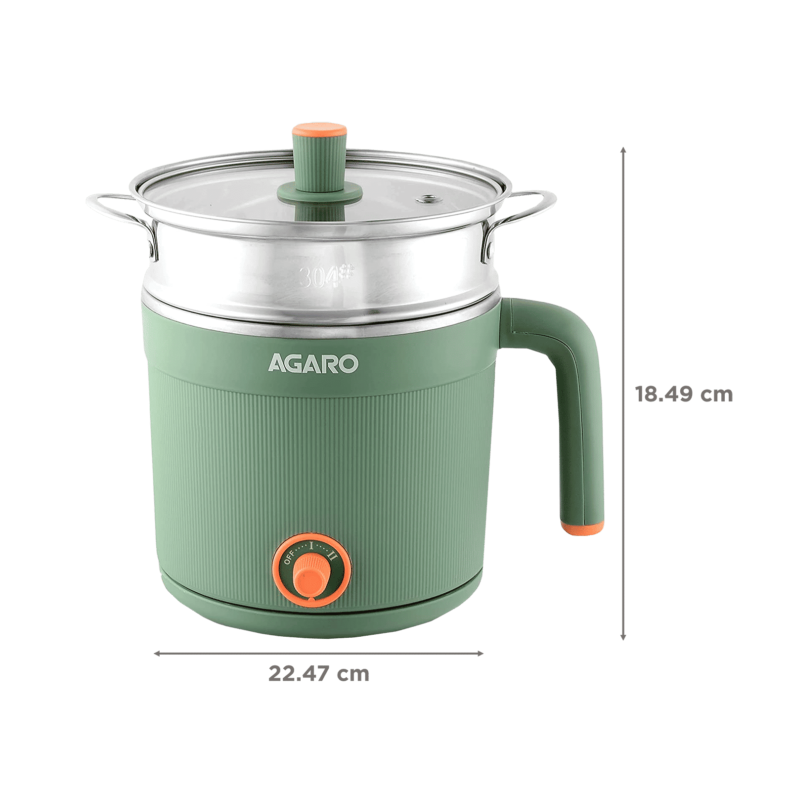 AGARO Regency 600 Watt 1.2 Litre Multi Cook Electric Kettle with Auto Shut Off (Green) AGARO Regency 600 Watt 1.2 Litre Multi Cook Electric Kettle with Auto Shut Off (Green)_2