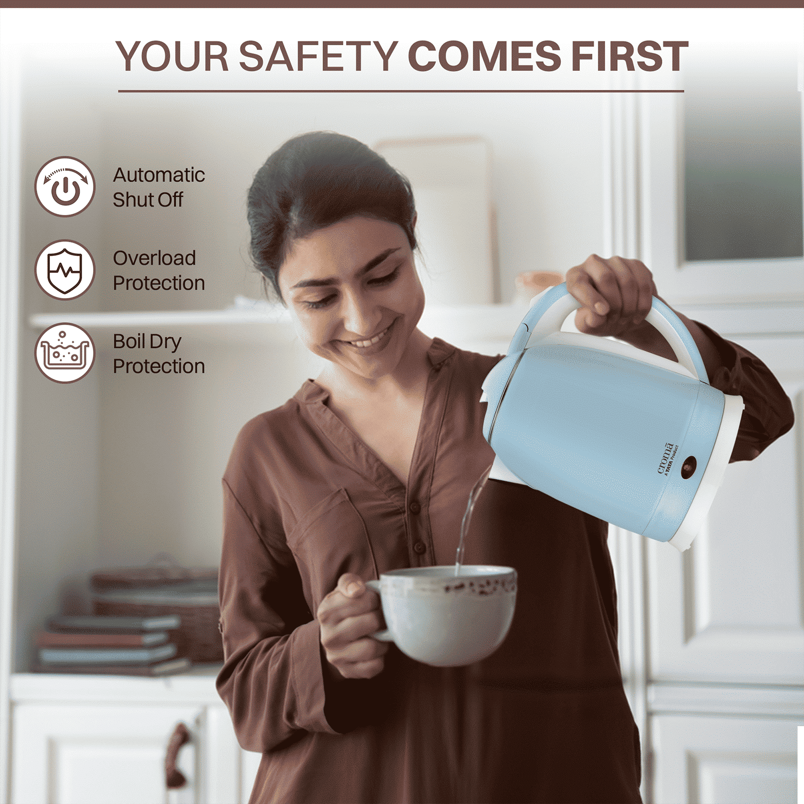 Croma 1500 Watt 1.8 Litre Electric Kettle with Overload Protection (Blue) Croma 1500 Watt 1.8 Litre Electric Kettle with Overload Protection (Blue)_10