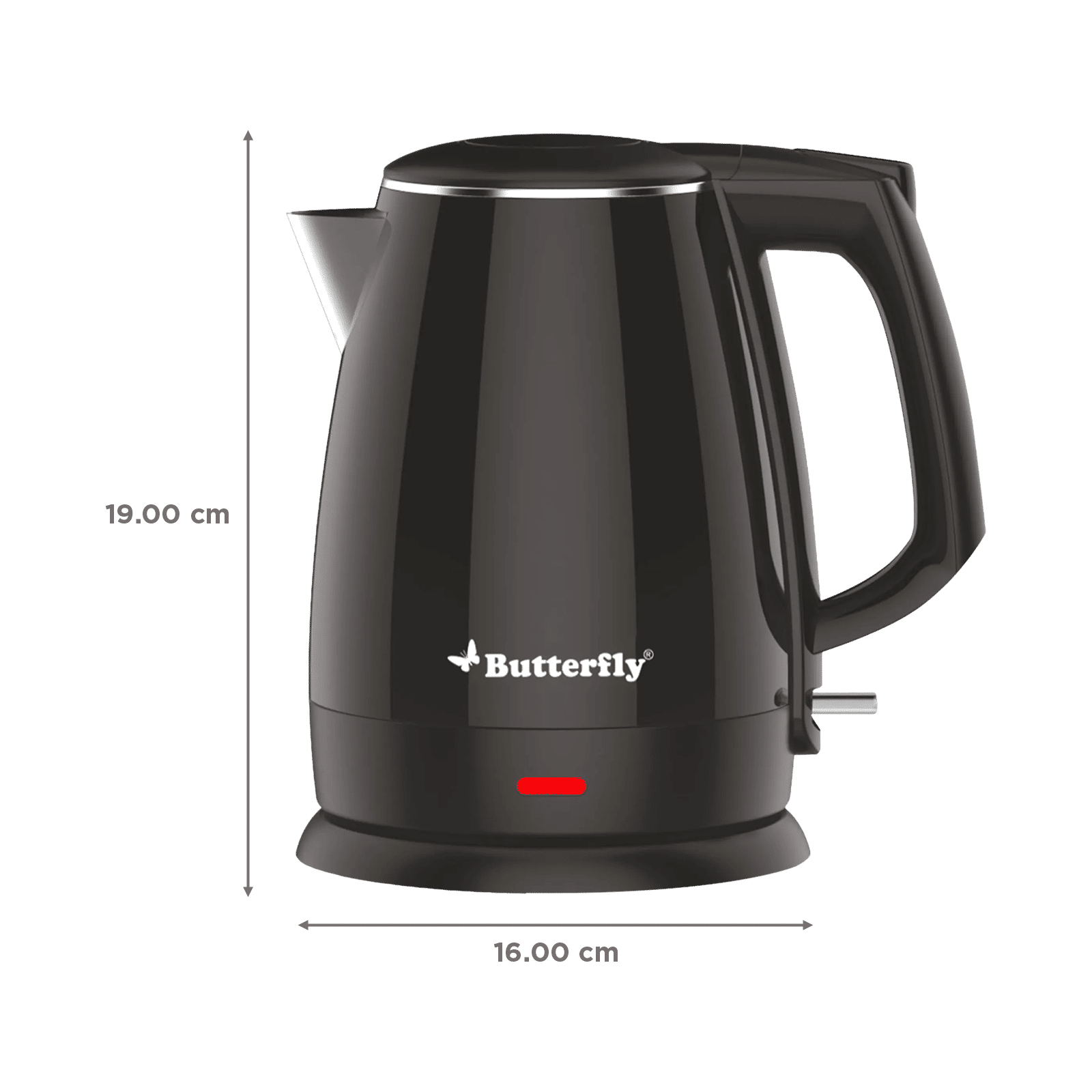 Butterfly Magnum 1500 Watt 1.5 Litre Electric Kettle with Cool Touch Outer Body (Black)_2