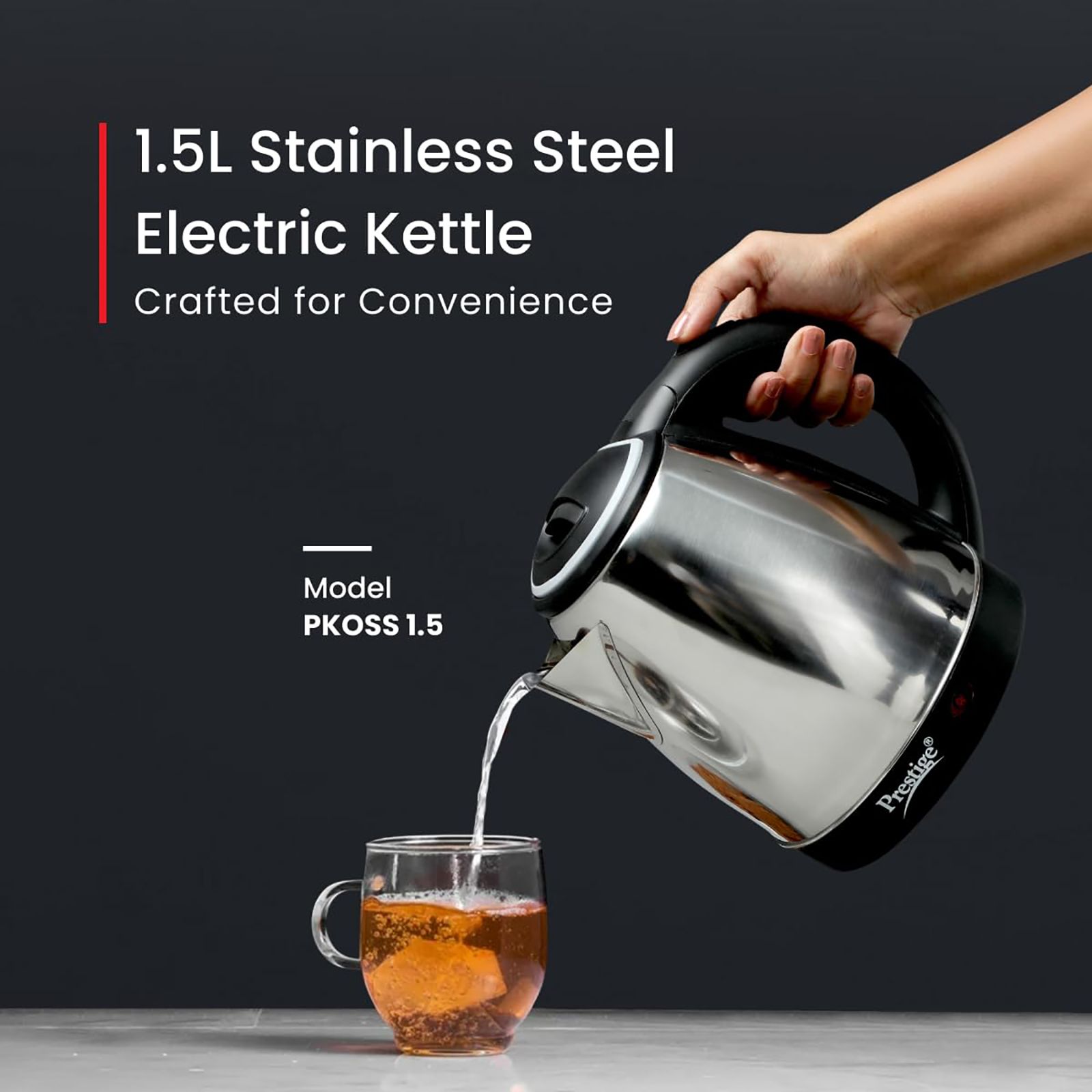 Prestige PKOSS 1500 Watt 1.5 Litre Electric Kettle with 360 Degree Swivel (Silver) Prestige PKOSS 1500 Watt 1.5 Litre Electric Kettle with 360 Degree Swivel (Silver)_9