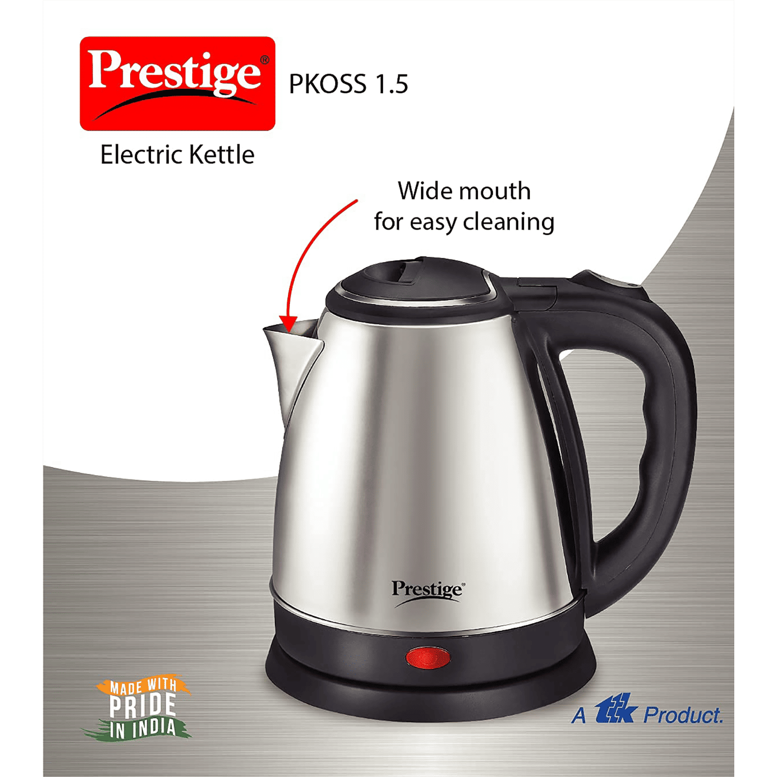 Prestige PKOSS 1500 Watt 1.5 Litre Electric Kettle with 360 Degree Swivel (Silver) Prestige PKOSS 1500 Watt 1.5 Litre Electric Kettle with 360 Degree Swivel (Silver)_14