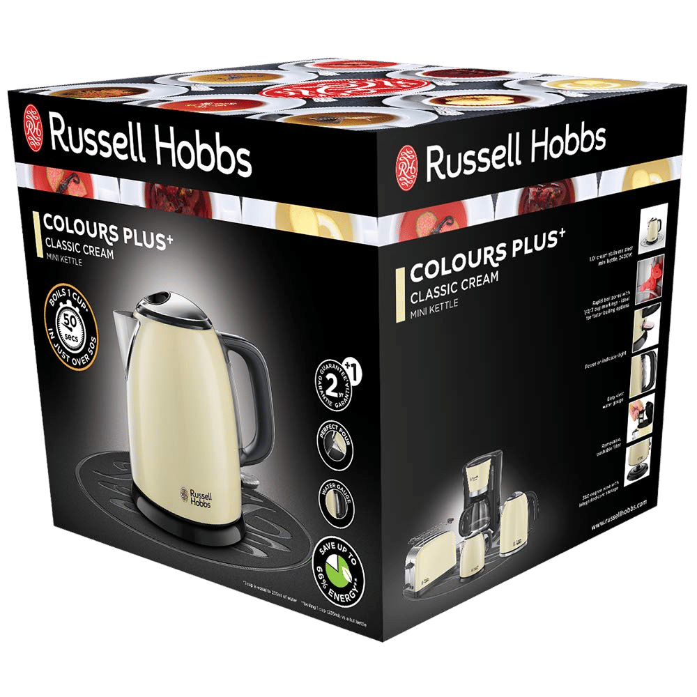 Russell Hobbs Colours Plus 2400 Watt 1 Litre Electric Kettle with Anti Scale Filter (Cream) Russell Hobbs Colours Plus 2400 Watt 1 Litre Electric Kettle with Anti Scale Filter (Cream)_7