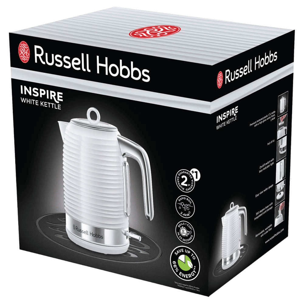 Russell Hobbs Inspire 2400 Watt 1.7 Litre Electric Kettle with 360 Degree Cordless Base (White) Russell Hobbs Inspire 2400 Watt 1.7 Litre Electric Kettle with 360 Degree Cordless Base (White)_7
