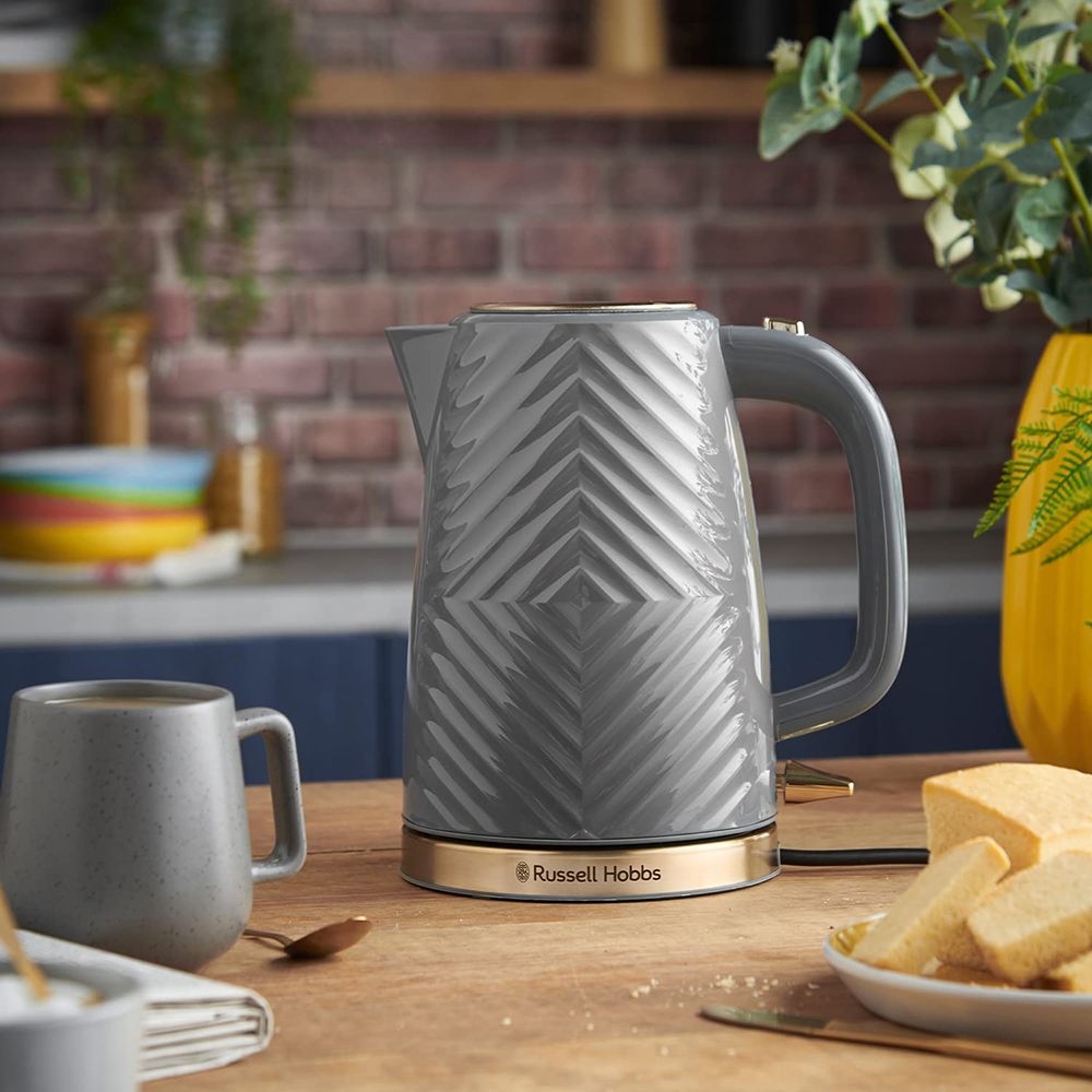 Russell Hobbs Groove 2400 Watt 1.7 Litre Electric Kettle with Perfect Pour Spout (Grey)_9
