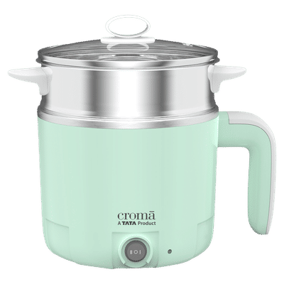 Croma AK5802 650 Watt 1.2 Litre Multi Cook Kettle with Auto Shut-Off (Green)