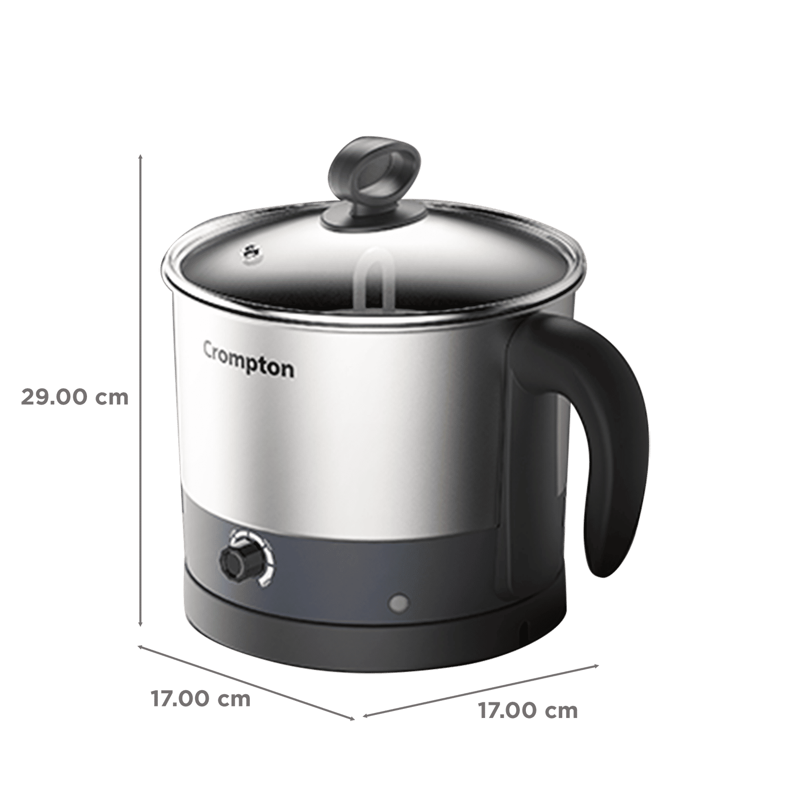 Crompton Instanourish 600 Watt 1.2 Litre Electric Kettle with Temperature Control Knob (Silver) Crompton Instanourish 600 Watt 1.2 Litre Electric Kettle with Temperature Control Knob (Silver)_2