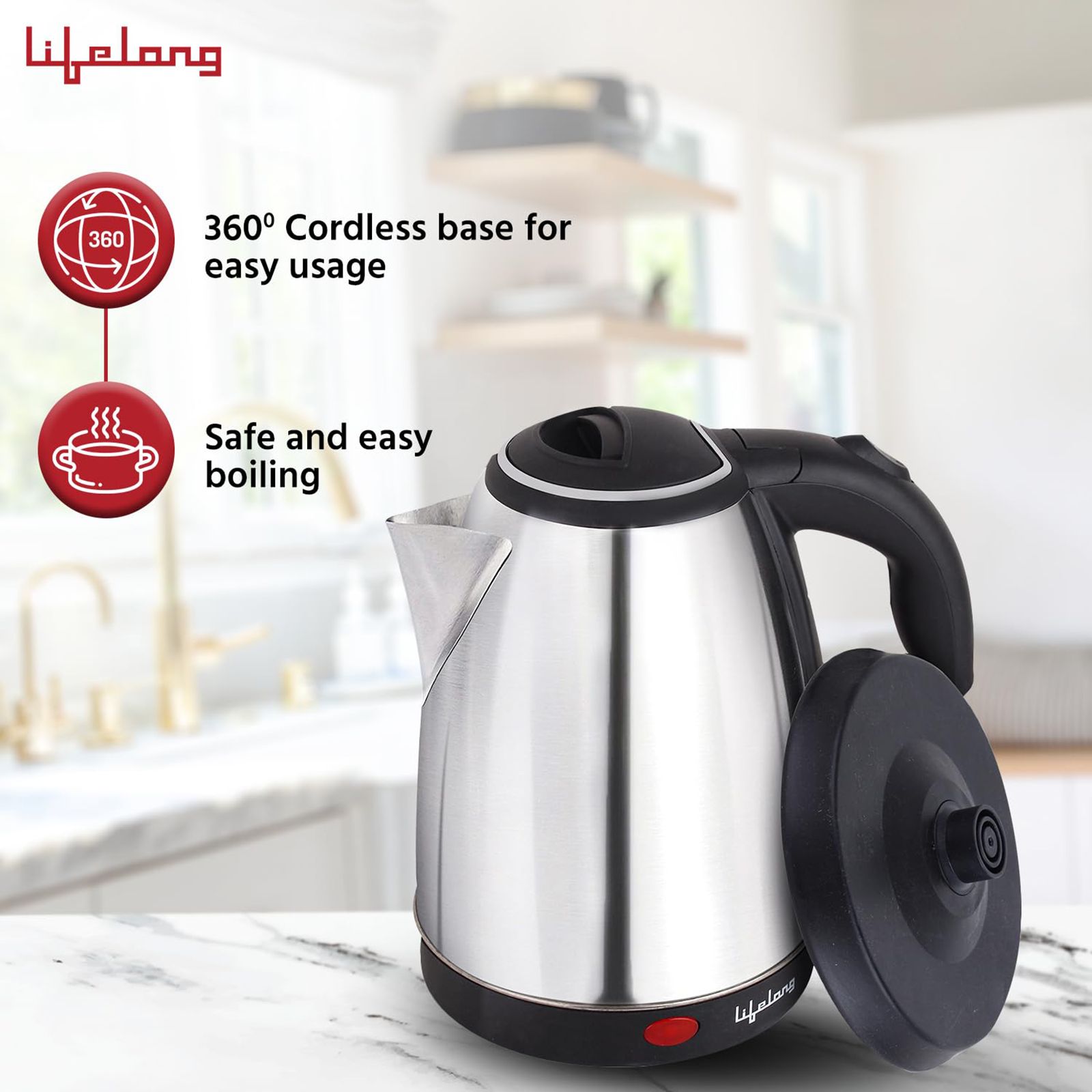 Lifelong Rapid 1500 Watt 1.5 Litre Electric Kettle with ISI Certified (Silver)_3